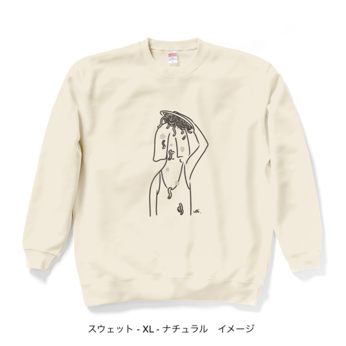 スウェット/淡色カラー/頭からスパゲッティ