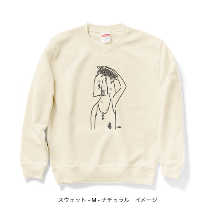 スウェット/淡色カラー/頭からスパゲッティ
