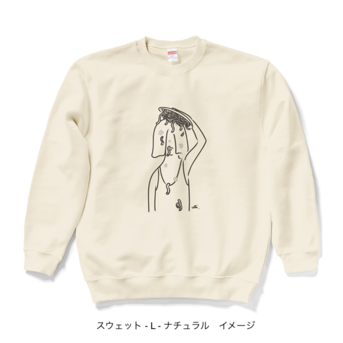 スウェット/淡色カラー/頭からスパゲッティ
