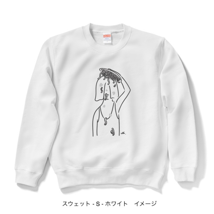 スウェット/淡色カラー/頭からスパゲッティ