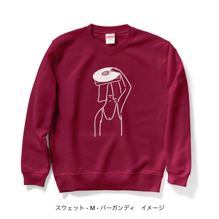 スウェット/濃色カラー/頭からレコードかけてしまいたい