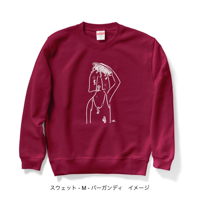 スウェット/濃色カラー/頭からスパゲッティ