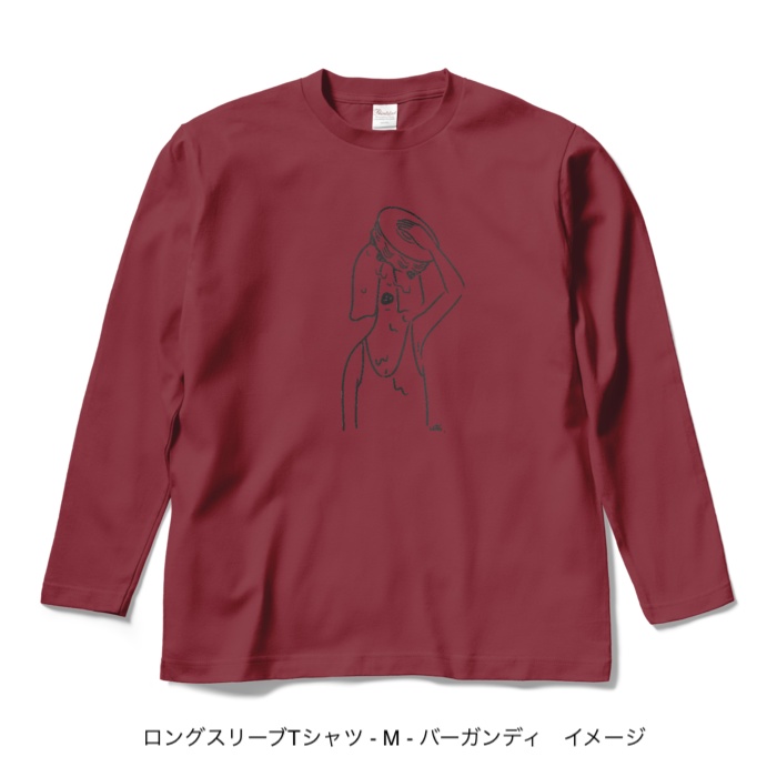 ロングスリーブTシャツ/濃色カラー/頭からケーキかぶってしまいたい
