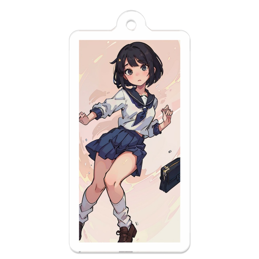 ボブカットJ○ちゃんアクリルキーホルダー「セーラー服姿」