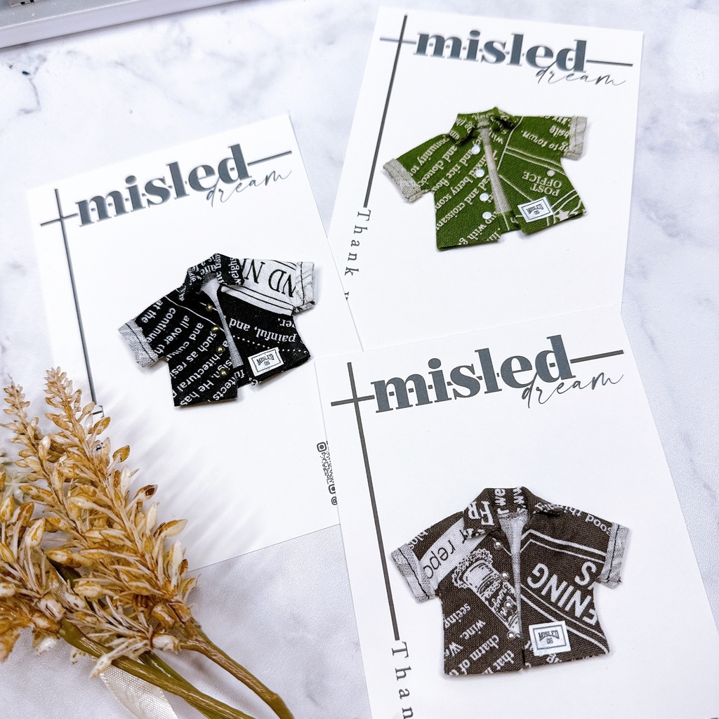 モノクロ オビツ11 ねんどろいど ドール服 シャツ ジャケット 男