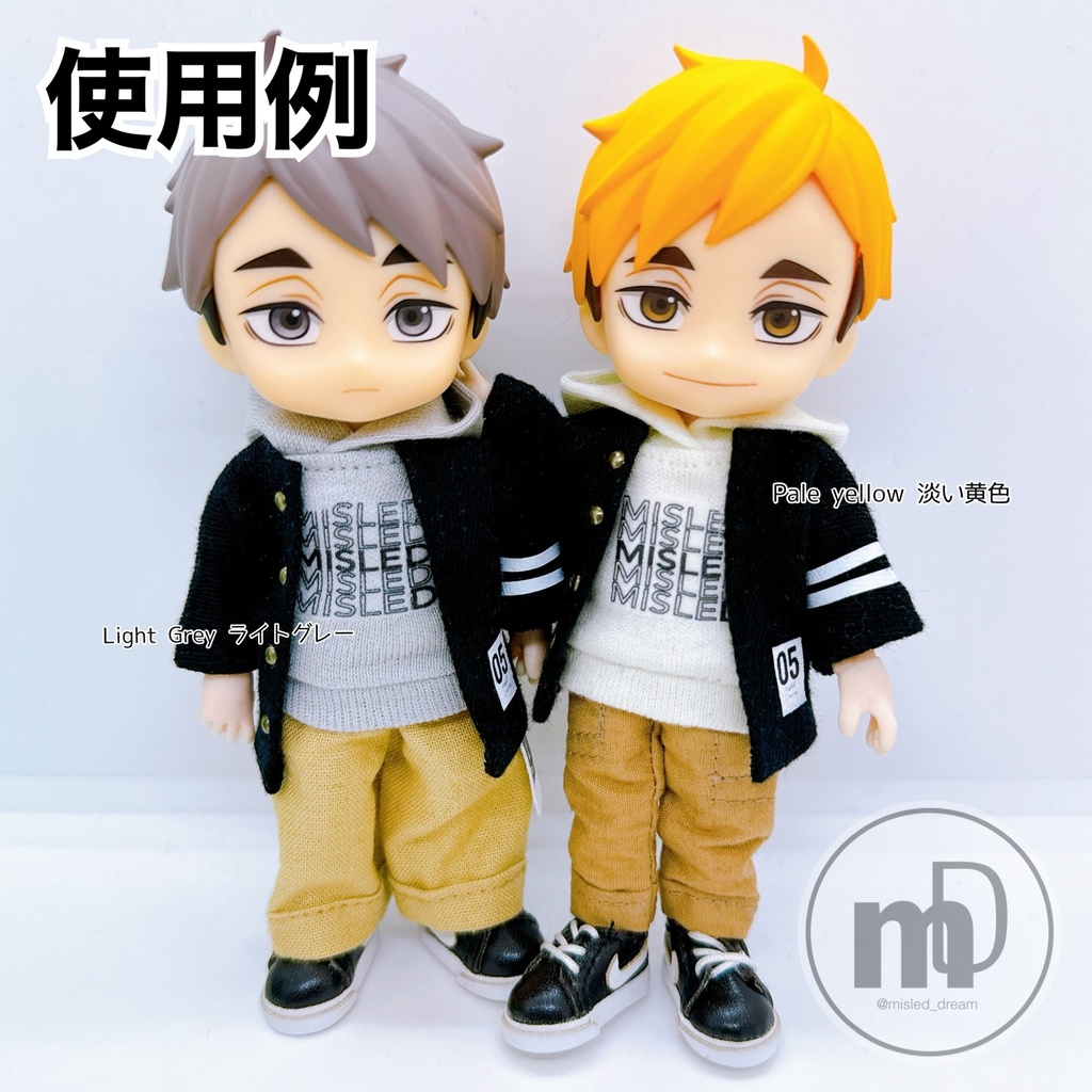 オビツ11 ねんどろいど ドール服 Tシャツ パーカー 男