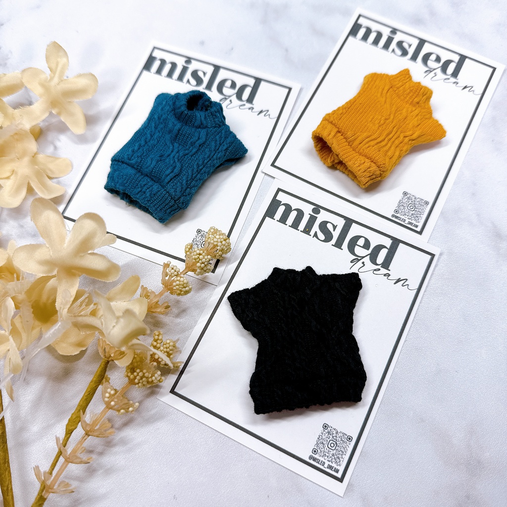 オビツ11 ねんどろいど ドール服 ニット セーター タートルネック 男