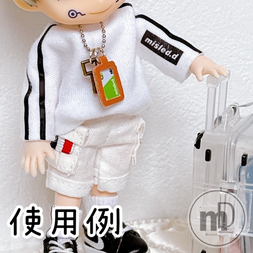 オビツ11 ねんどろいど 1/12 ミニアチュア アクセサリー 首掛け ネックストラップ付 idケース