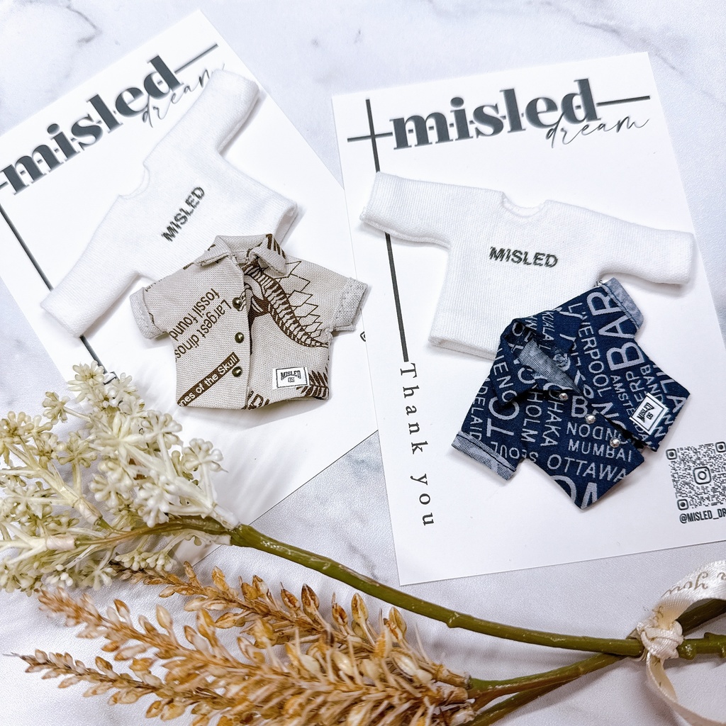 オビツ11 ねんどろいど ドール服 男 シャツジャケット+Tシャツ 2点セット