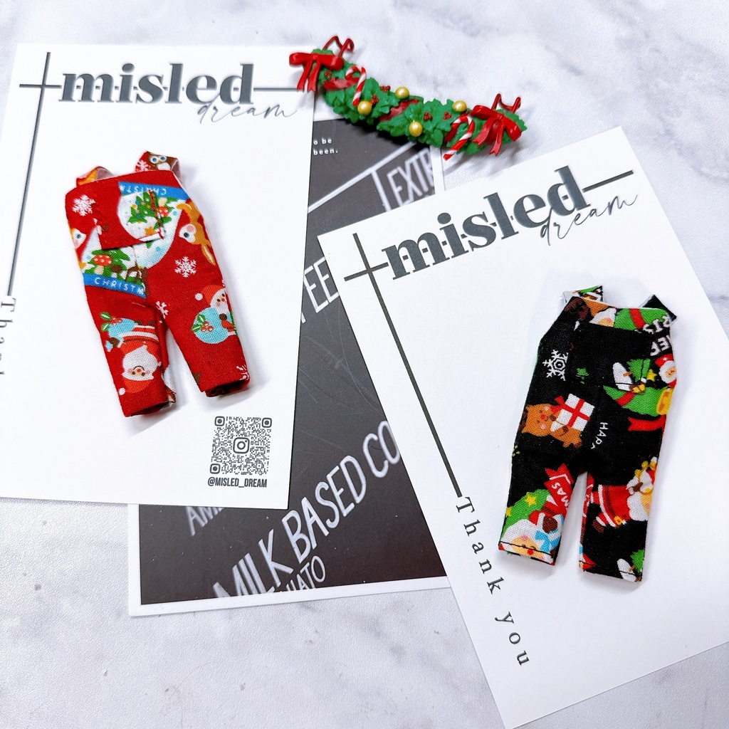 オビツ11 ねんどろいど ドール服 サロペット クリスマス