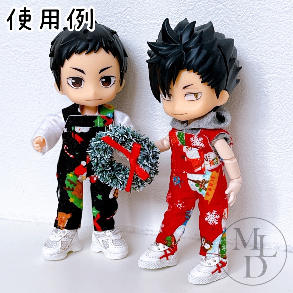 オビツ11 ねんどろいど ドール服 サロペット クリスマス