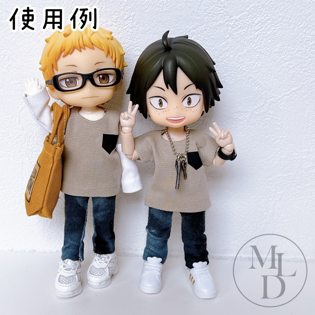 オビツ11ドール服 男 ズボン+Tシャツ 2点セット