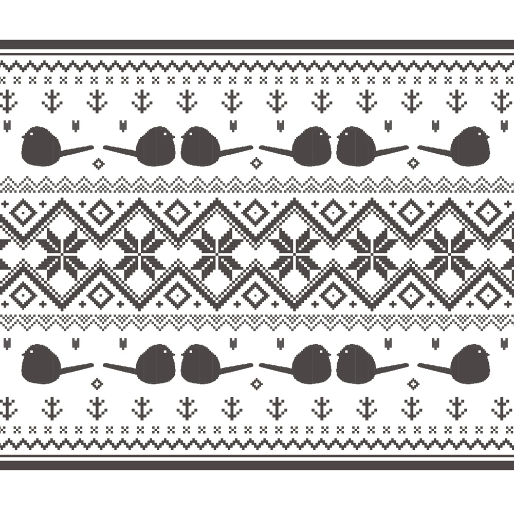 シマエナガ　ハンカチタオル(白)