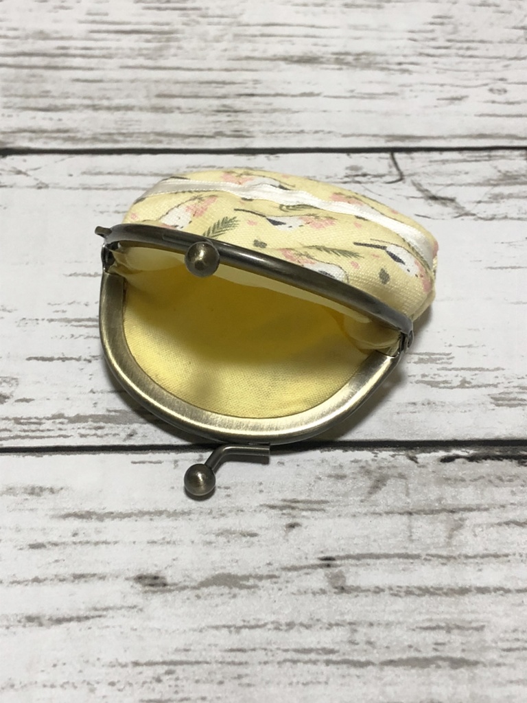 シマエナガ ミニがま口(黄)