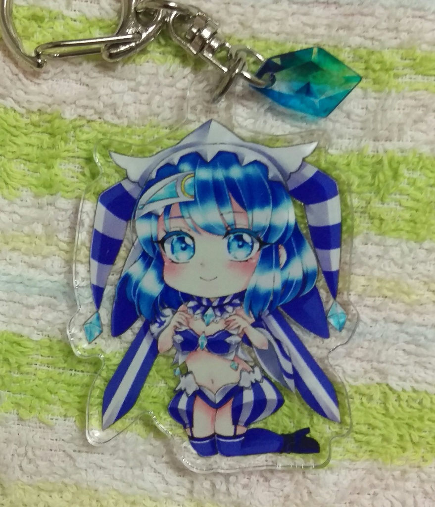 青のルピカちゃんアクキー
