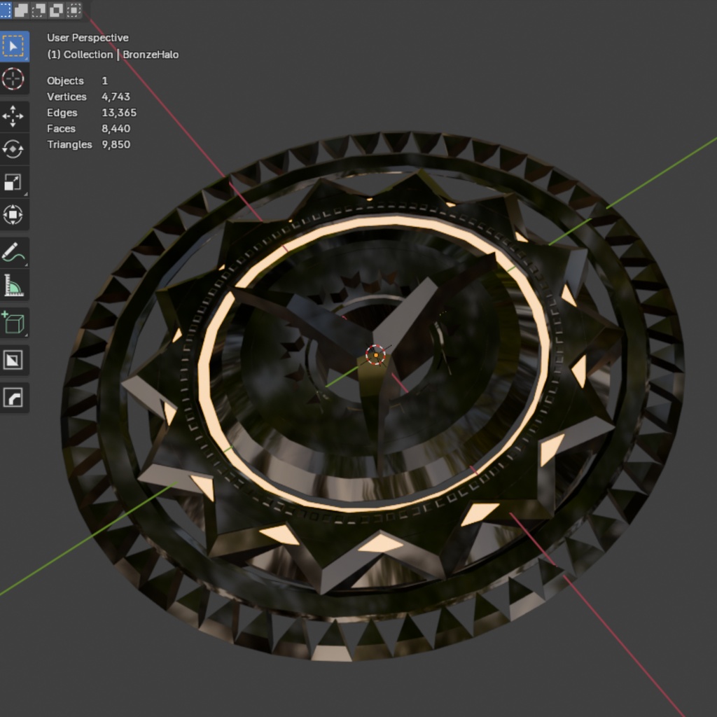 【VRChat】BronzeStarHalo 回転+Audiolink 【Free】