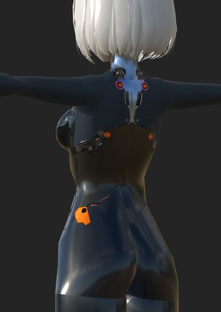 【VRoid】Blue Bodysuit Texture & Material for VRoid Female