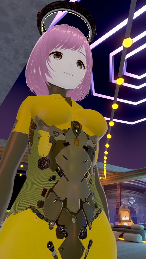 【VRoid】Yellow Bodysuit Texture & Material for VRoid Female