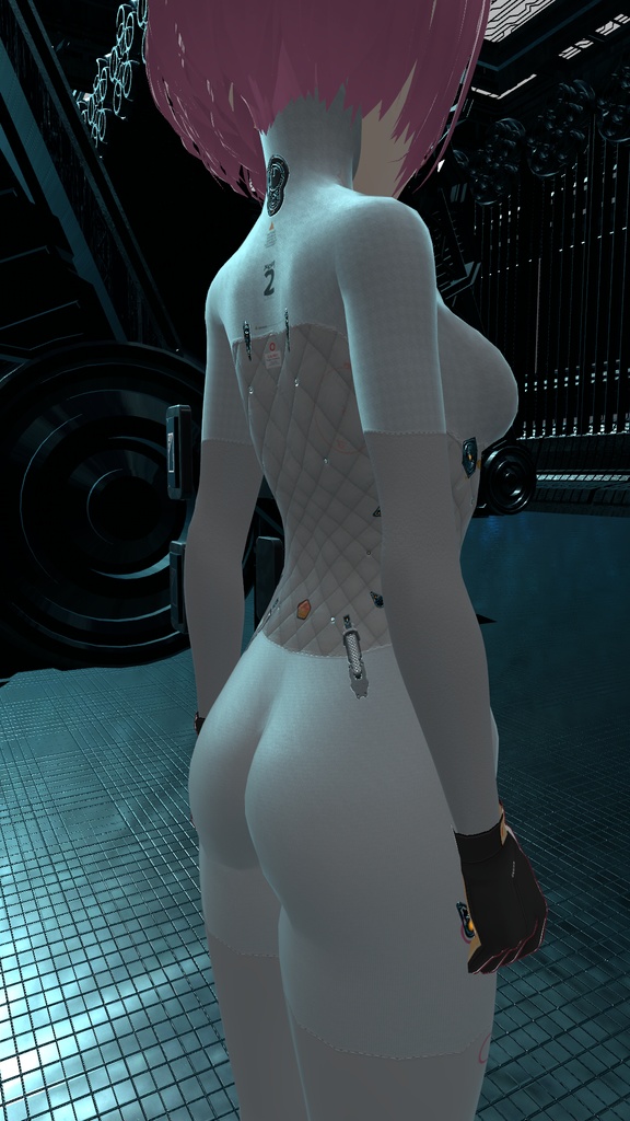 【VRoid】White Bodysuit Texture & Material for VRoid Female