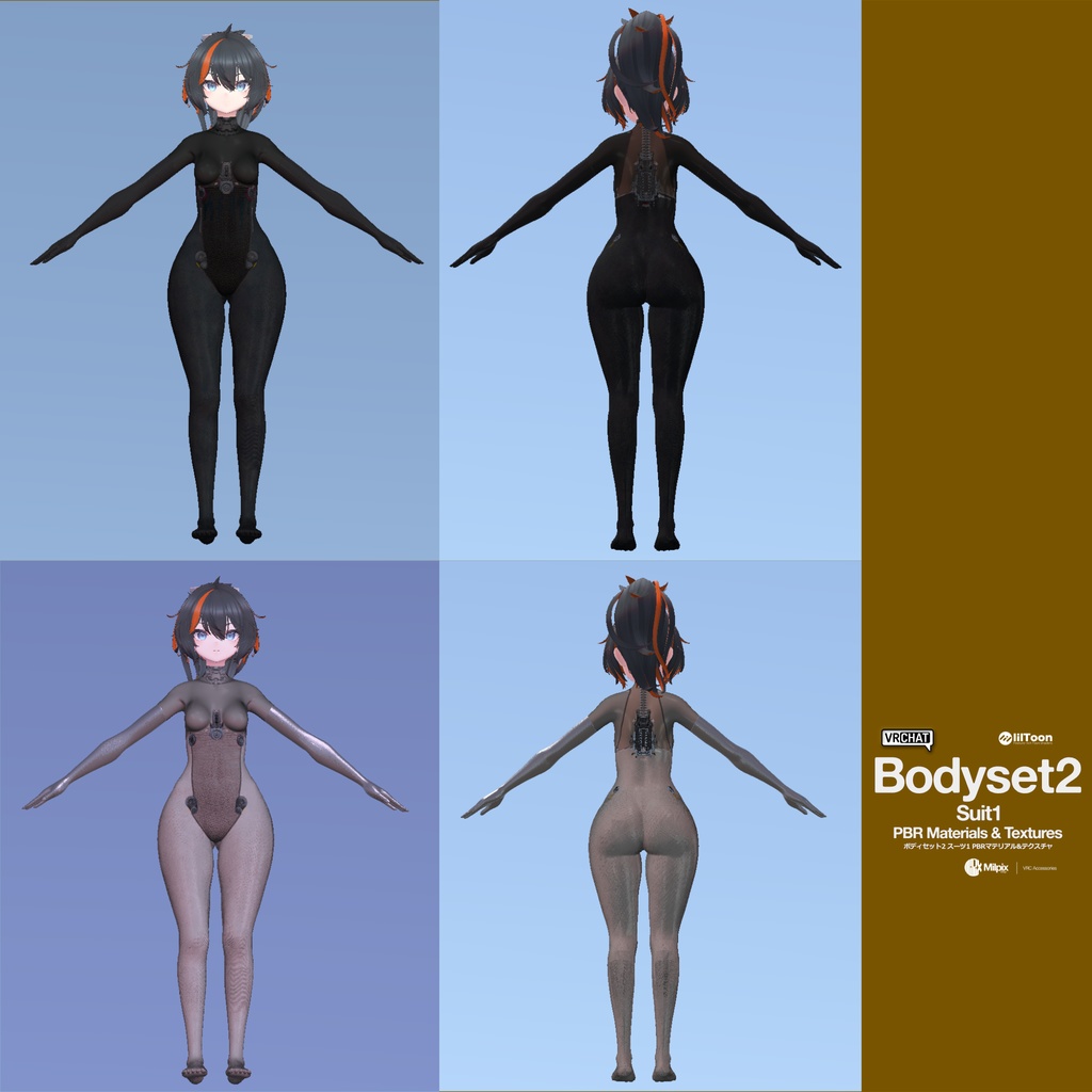 Bodyset2 Suit1 PBR Materials / Textures