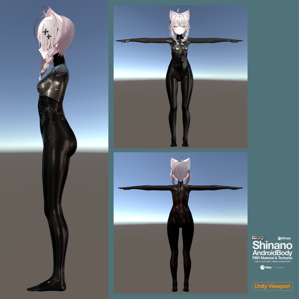 Shinano Android body PBR Material / Textures
