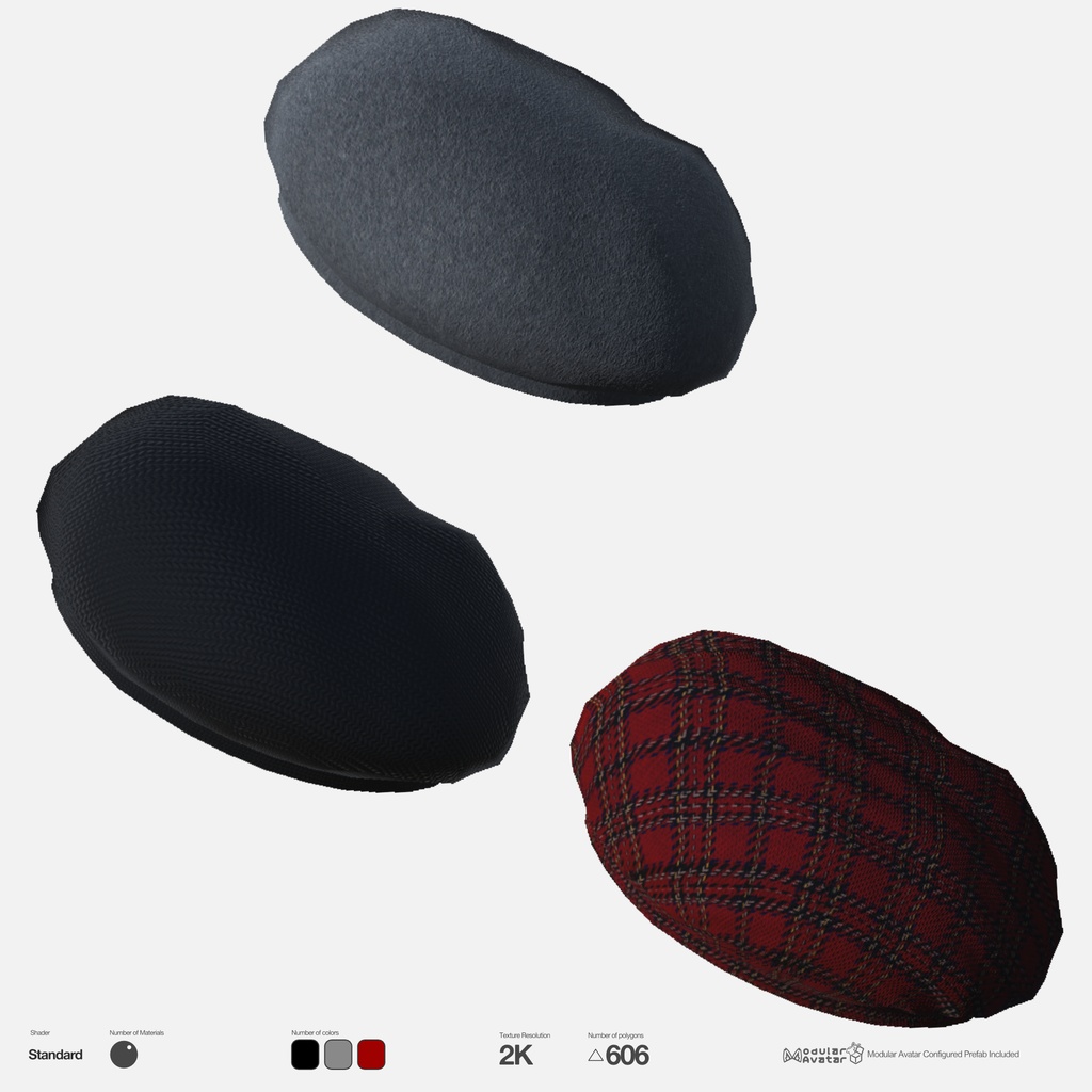 Low Poly Beret