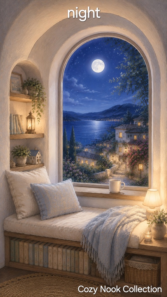 部屋背景7点セット|ヌック・インテリア壁紙素材|手描き風背景