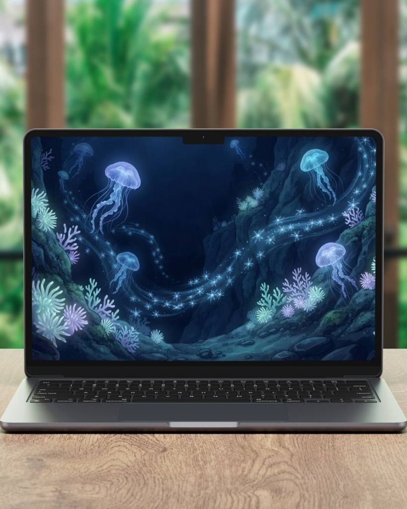 海中イラスト背景4種|JPEG 3:2 壁紙 配信背景