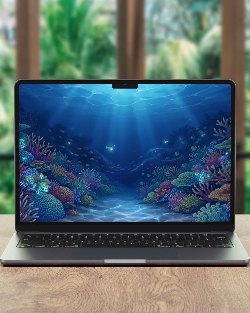 海中イラスト背景4種|JPEG 3:2 壁紙 配信背景