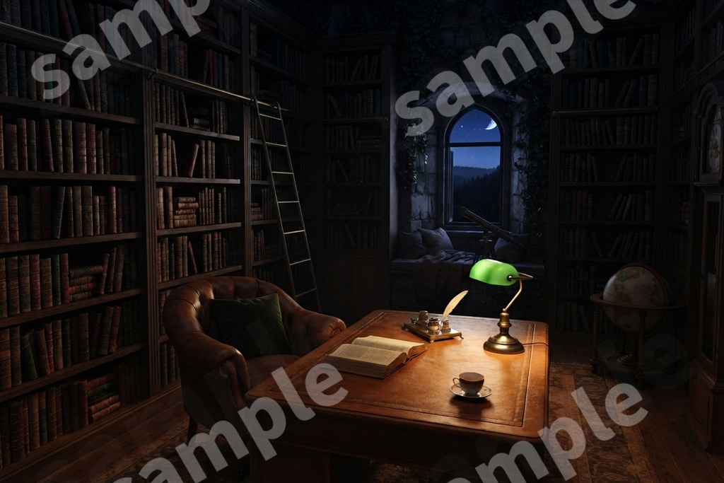 背景素材9点セット|書斎・ログハウス・ツリーハウス|TRPG配信背景 VRChatに