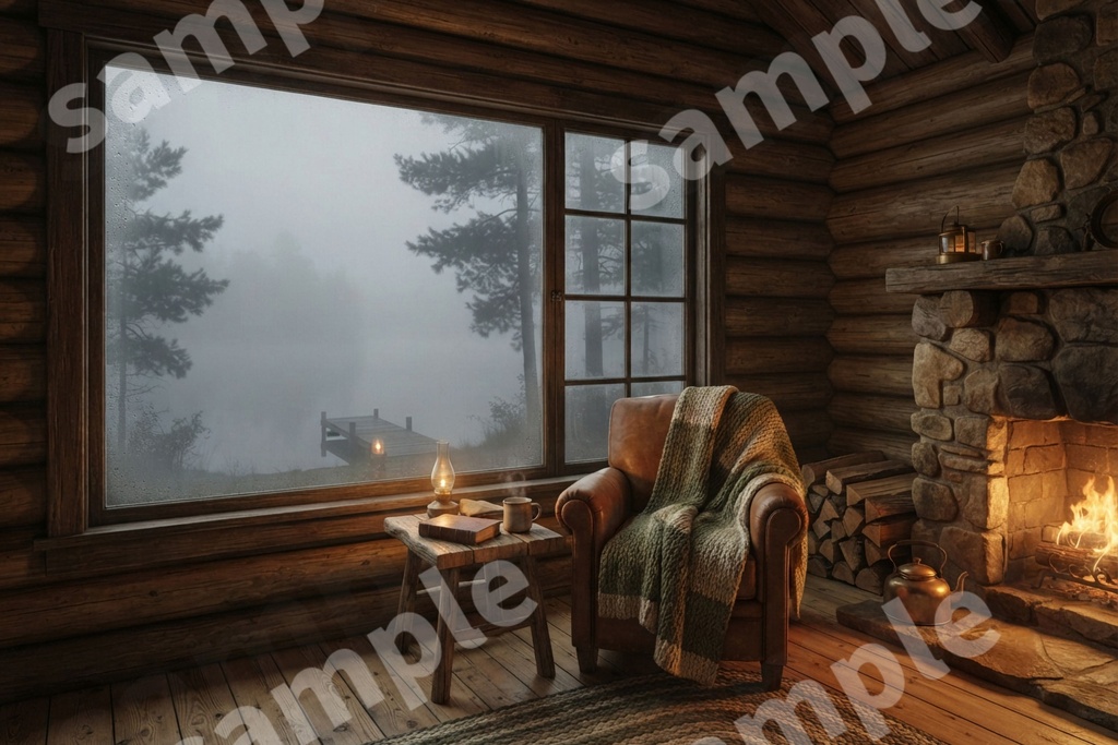 背景素材9点セット|書斎・ログハウス・ツリーハウス|TRPG配信背景 VRChatに