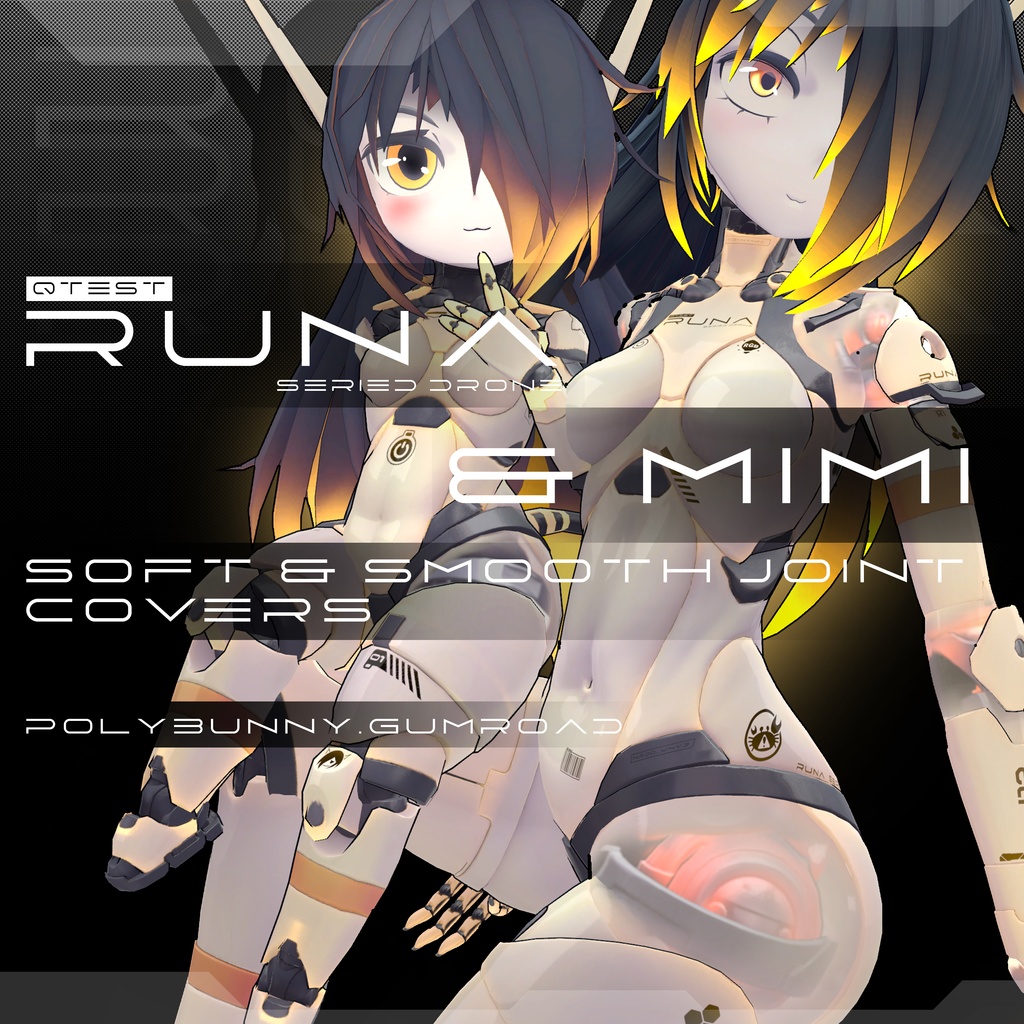 [VRC] Runa/Luna  (ルナ) + MimiRuna Soft & Smooth Joint Covers