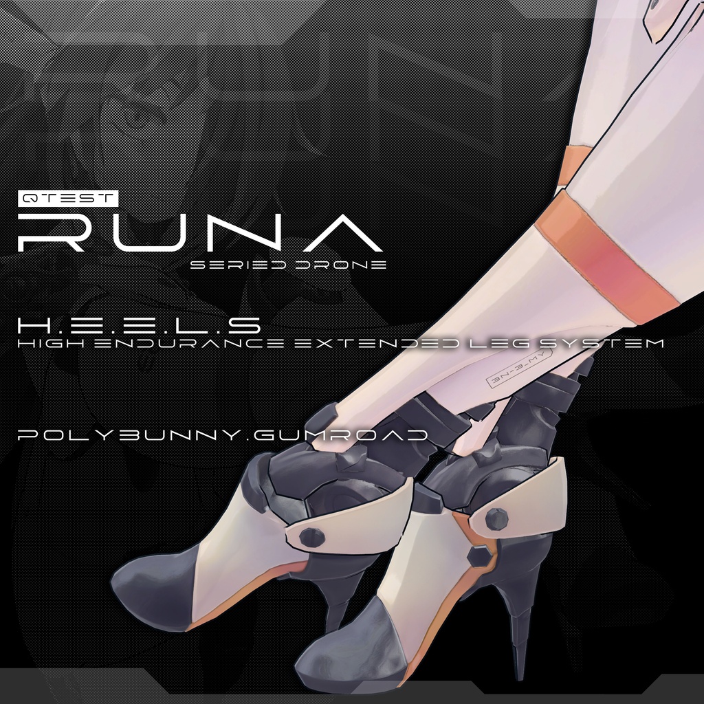  [オリジナル3Dコスチューム] Runa/Luna (ルナ)  ハイヒール  [VRC]