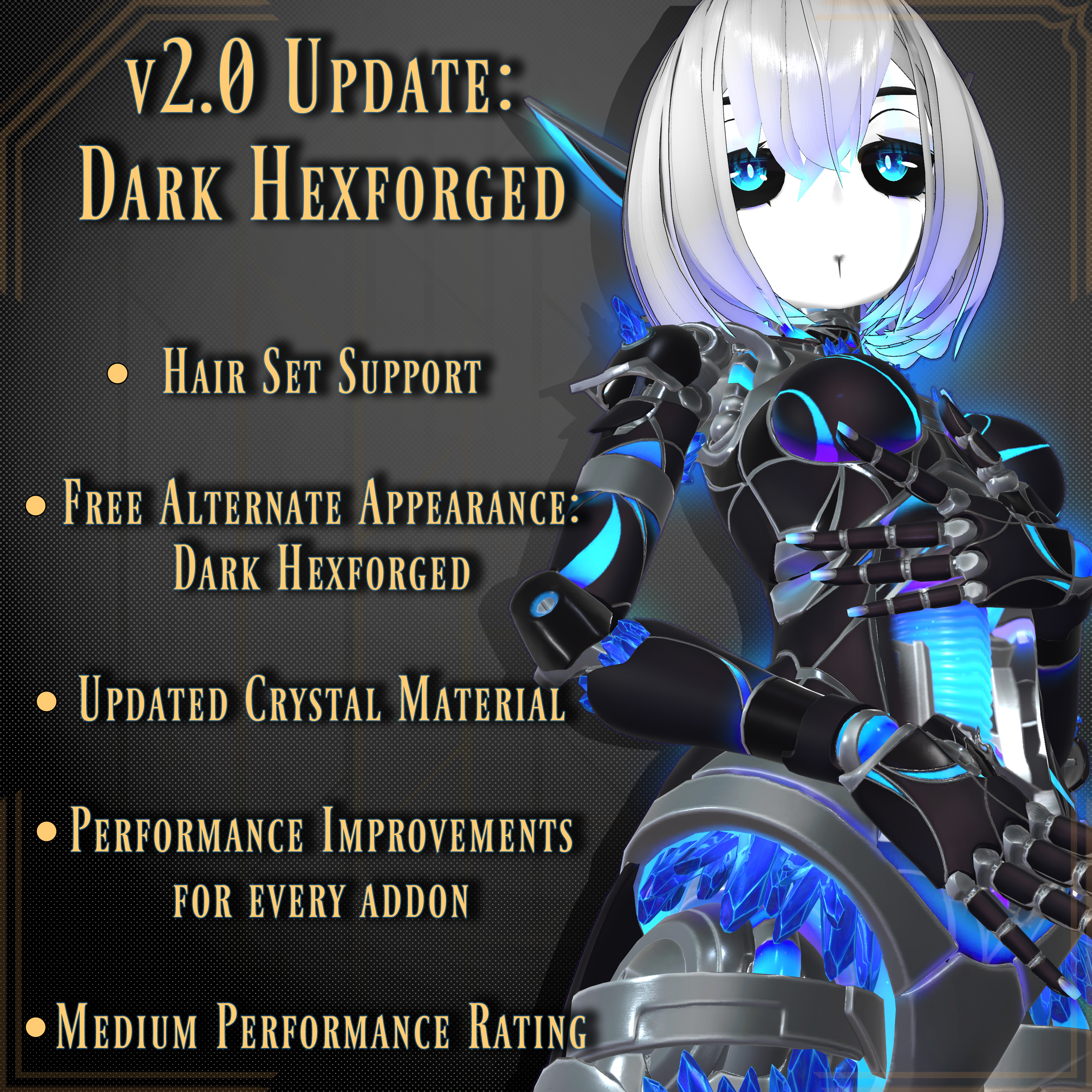 [VRC] Runa/Luna (ルナ) HEXFORGED スキン [Material/Texture] - polybunny - BOOTH