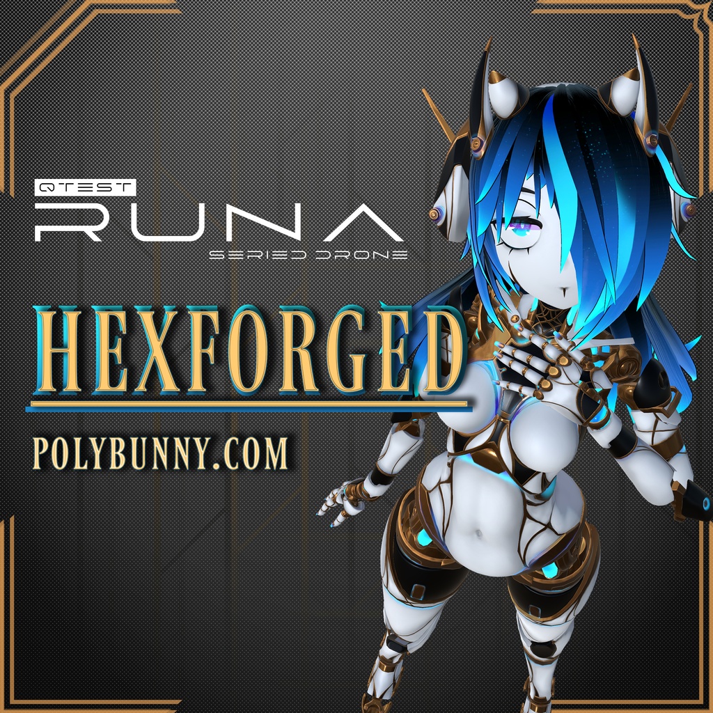 [VRC] Runa/Luna (ルナ) HEXFORGED スキン [Material/Texture]