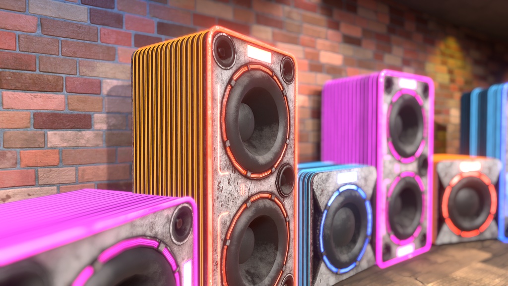 Banana Speakers V12 - Futuristic