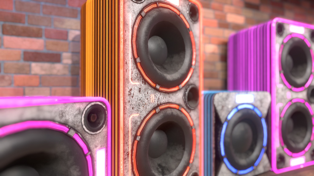 Banana Speakers V12 - Futuristic