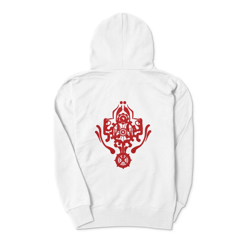 ママ作紋な端揺パーカー