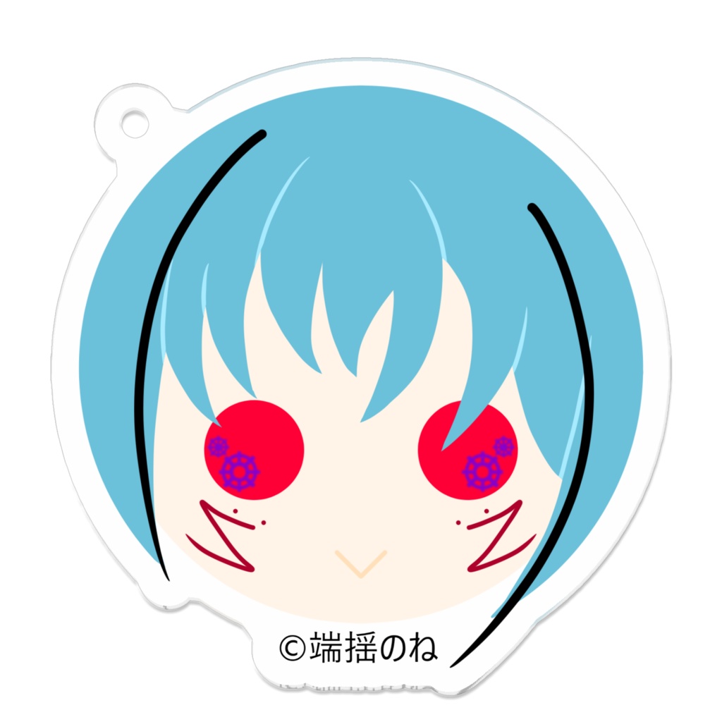 自作アイコン風な端揺アクリルキーホルダー