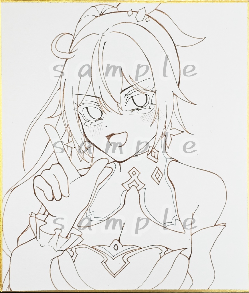 【崩壊シリーズ】手描きイラスト色紙