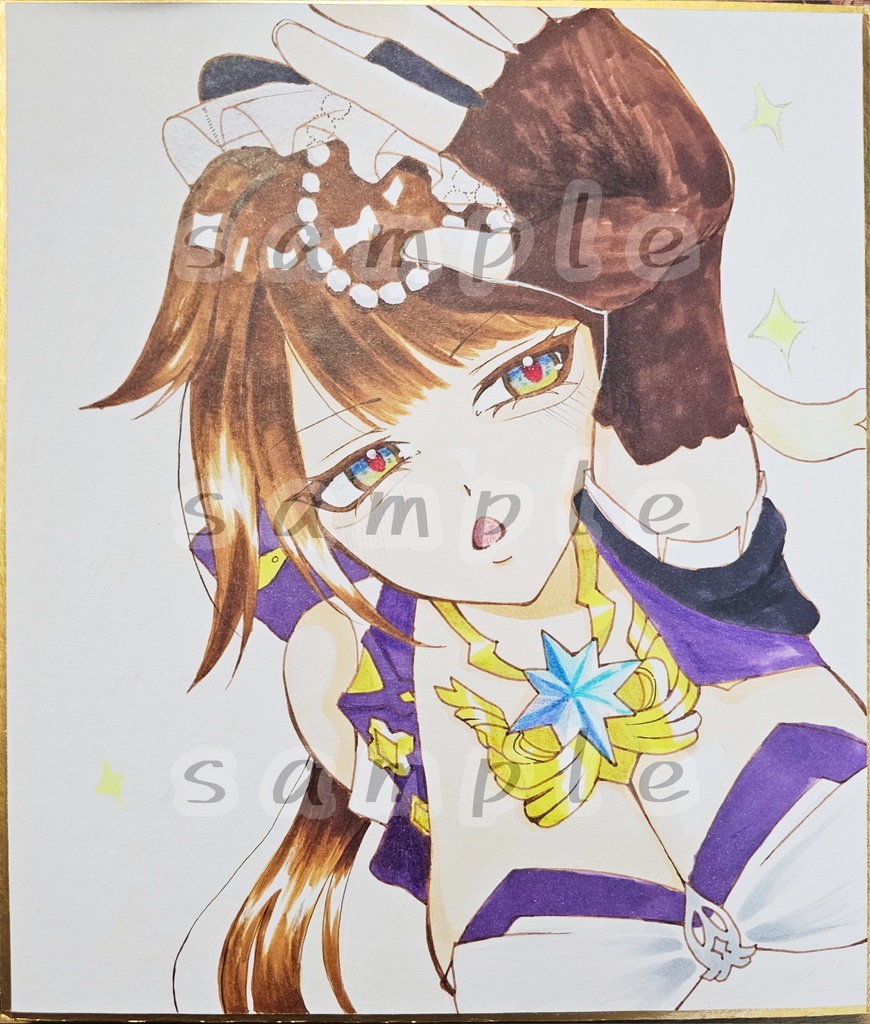 【崩壊シリーズ】手描きイラスト色紙