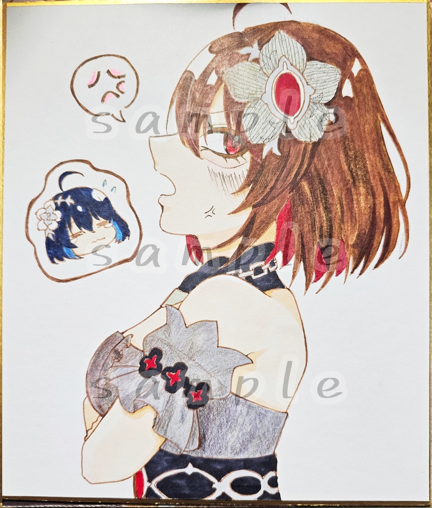【崩壊シリーズ】手描きイラスト色紙