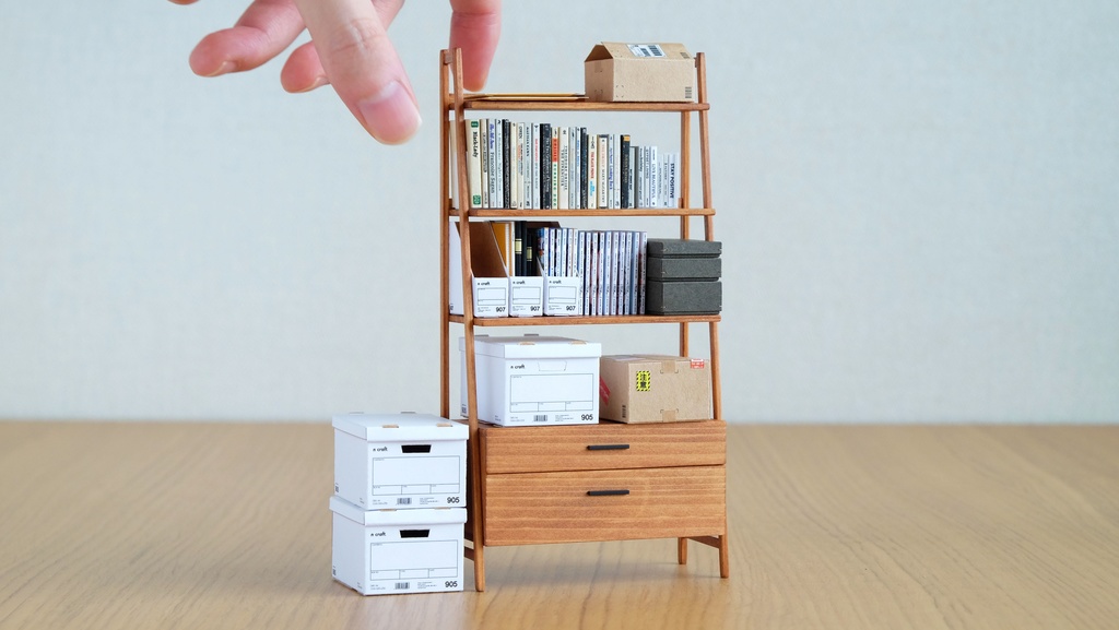 1/12 book shelf set