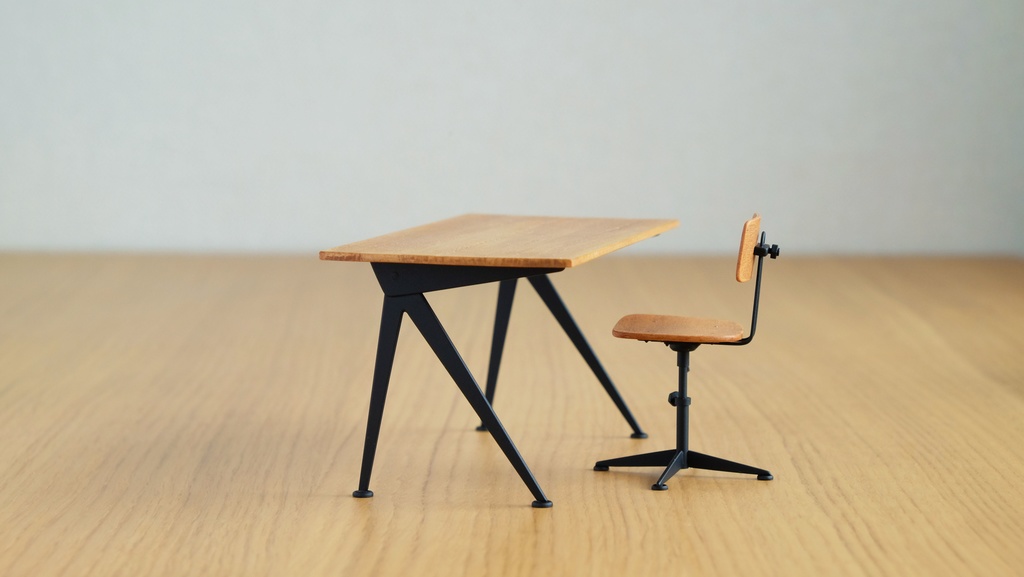 1/12 コンパスデスク・チェアセット