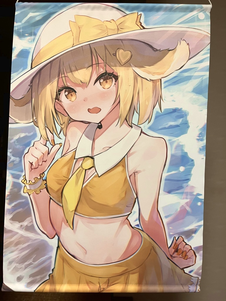 【非公式】C104「ねるちゃん水着 B2タペストリー」(Wスエード)