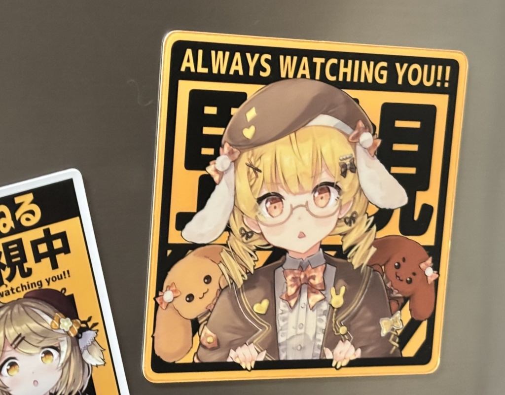 【非公式】C107新作「ねるちゃん新ビジュ監視マグネットシート」