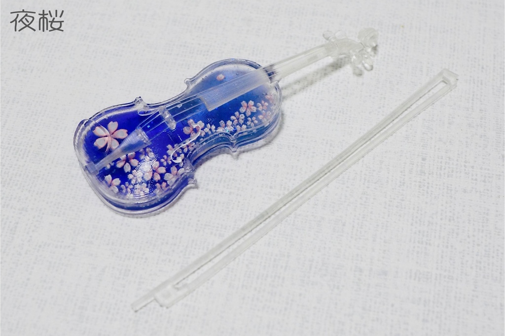 1/12スケールミニチュアクリアヴァイオリン桜花 完成品