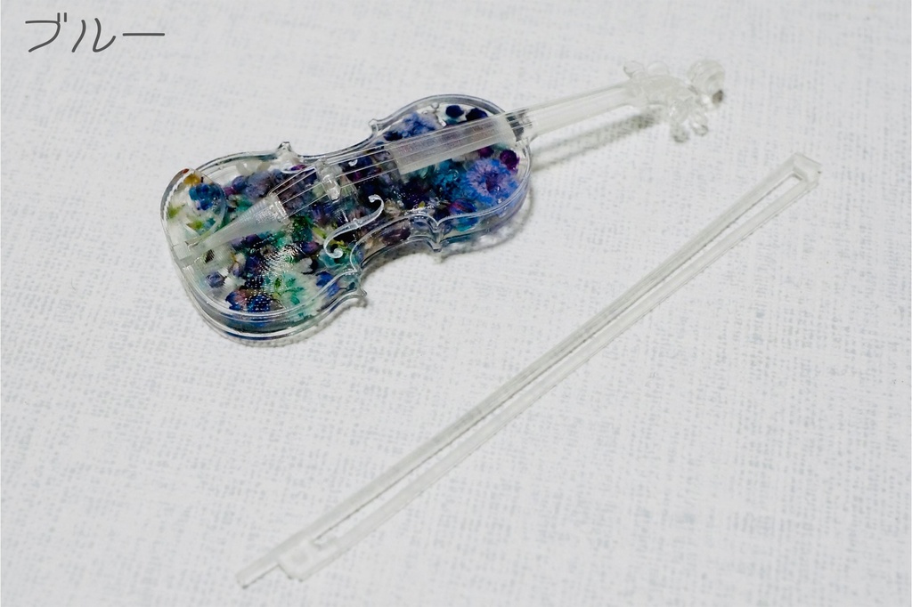 1/12スケールミニチュアハーバリウムヴァイオリン 完成品