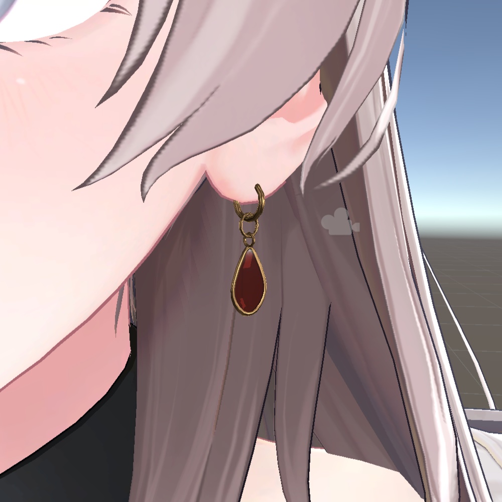 【VRC対応】ガラスイヤリング