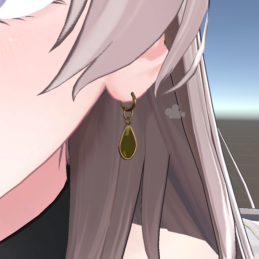 【VRC対応】ガラスイヤリング